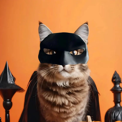 TONG Cat Bat Cool Man Mask Cat Avenger Mask Matte Cute Bat Mask Superhero Toys Cat Bat Pet Man Mask for Cats