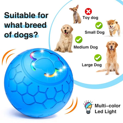 Pet Dog Toy Ball Smart Interactive Rechargeable Automatic Jumping Rolling Moving Ball with 2 Modes Motion Activated Dog Cat Toys