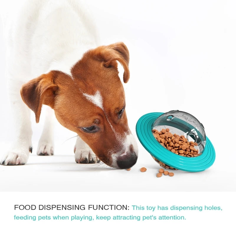 Dog Slow Feeder Toy Leaking Food Dispenser Doggie Toy Planet Flying Disc Designed Multifunctional Dog Interact Toys Pet Supplies