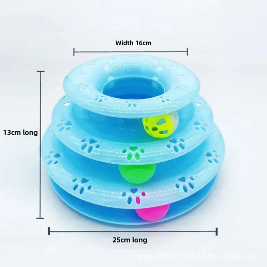 Triple Layer Cat Spin Wheel Toy Head Interactive Pet Supplies Wholesale Four Layer Cat Spin Wheel Toy For Kittens