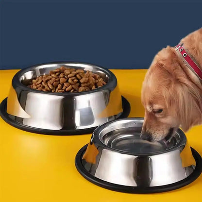 Large Capacity Cat Bowl Stainless Steel Pet Feeding Bowl Cat and Dog Food Drinking Bowl Metal Feeder Bowl and Cheap