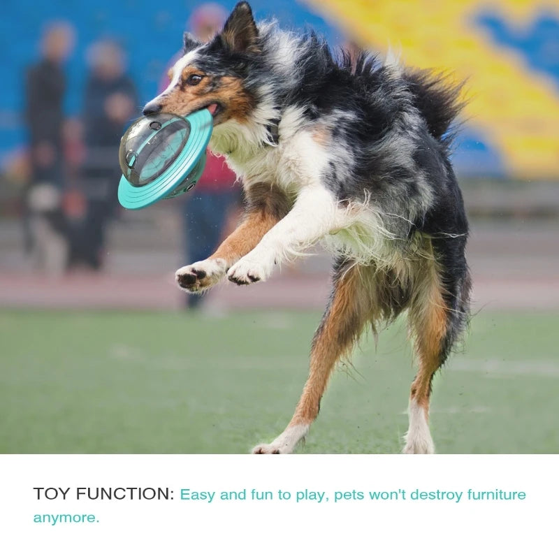 Dog Slow Feeder Toy Leaking Food Dispenser Doggie Toy Planet Flying Disc Designed Multifunctional Dog Interact Toys Pet Supplies