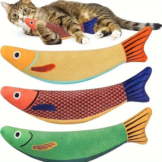 Cats Toy Mackerel Toys Soft For Cats Durable Crinkling Sounds Catnip Baby Dolls Supplies Pet Products Toys for Indoor Kitten Exercise