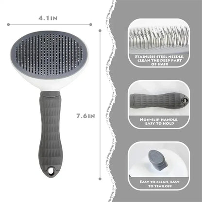 Pet Dog Brush Cat Comb Self Cleaning Pet Hair Remover Brush For Dogs Cats Grooming Tools Pets Dematting Comb Dogs Accessories