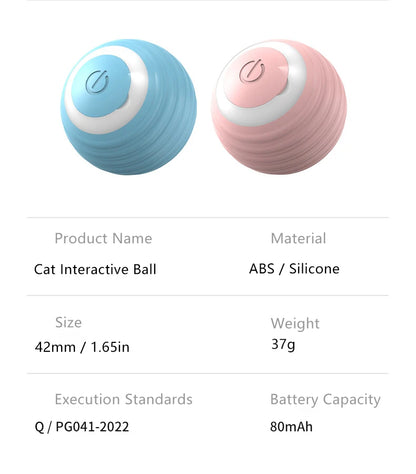 Cat Interactive Ball Smart Pet Cat Toys Indoor Automatic Rolling Magic Ball Electronic Interactive Cat Toy Cat Game Accessories