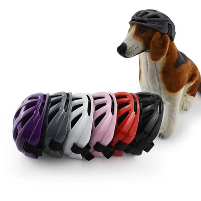 Pet Headgear Multicolor Dog Motorcycle Helmet Safe Unique Integrated Design Dog Motorcycle Helmet Pet Accessories