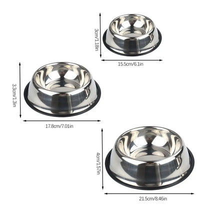 Large Capacity Cat Bowl Stainless Steel Pet Feeding Bowl Cat and Dog Food Drinking Bowl Metal Feeder Bowl and Cheap