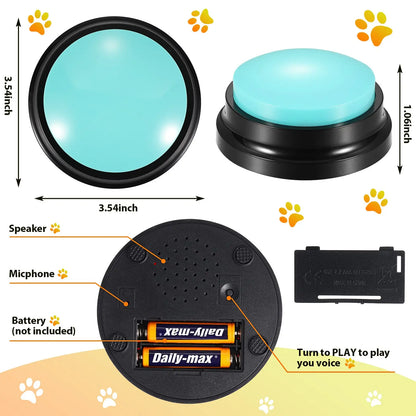 Funny Dog Recordable Pet Toys Travel Talking Pet Starters Pet Speaking Buttons Portable Cute Pet Supplies Communication Dog