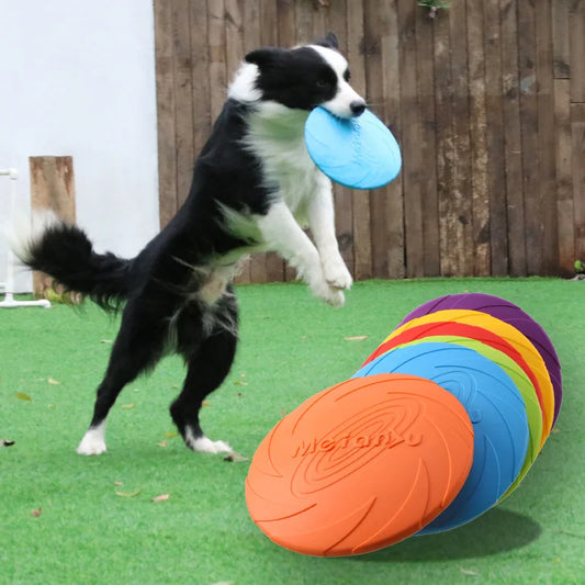 OUZEY Bite Resistant Flying Disc Toys For Dog Multifunction Pet Puppy Training Toys Outdoor Interactive Game Pet Dogs Products